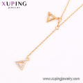 64508 Xuping China wholesale jewellery designs pictures refined triangle shaped jewelry set